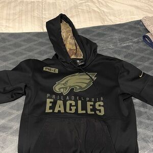 Nike Black and Gold Eagles Hoodie
